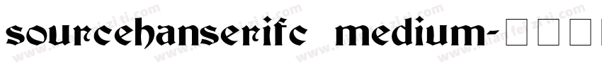 sourcehanserifc medium字体转换